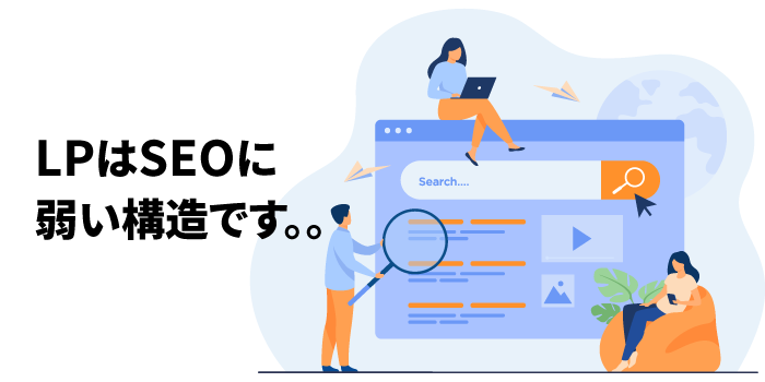 LPはSEOに弱い構造です。。